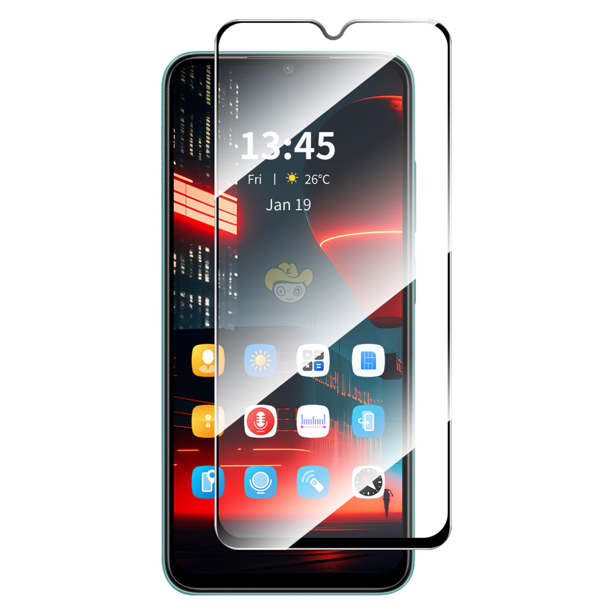 ENKAY HAT PRINCE for Xiaomi Poco M6 5G Silk Printing Screen Protector High Aluminium-silicon Glass Film ENKAY HAT PRINCE for Xiaomi Poco M6 5G Silk Printing Screen Protector High Aluminium-silicon Glass Film